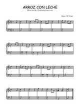 Téléchargez l'arrangement pour piano de la partition de Arroz con leche en PDF